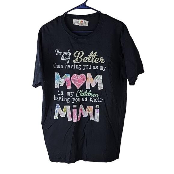 Fruit of the Loom Short Sleeve T-Shirt, Print, Black, Size L, NWOT - Picture 1 of 3